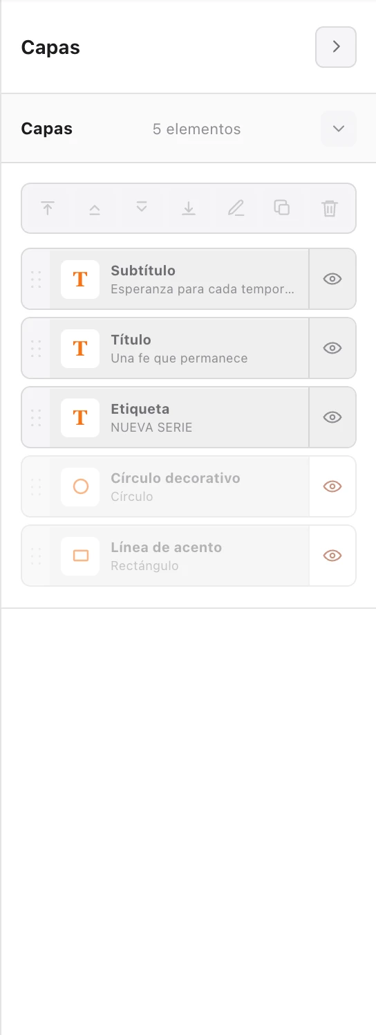 Panel de capas
